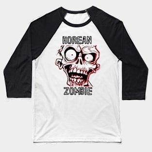 Korean Zombie Limited Illustration Edition Halloween Gift Theme Evergreen Baseball T-Shirt